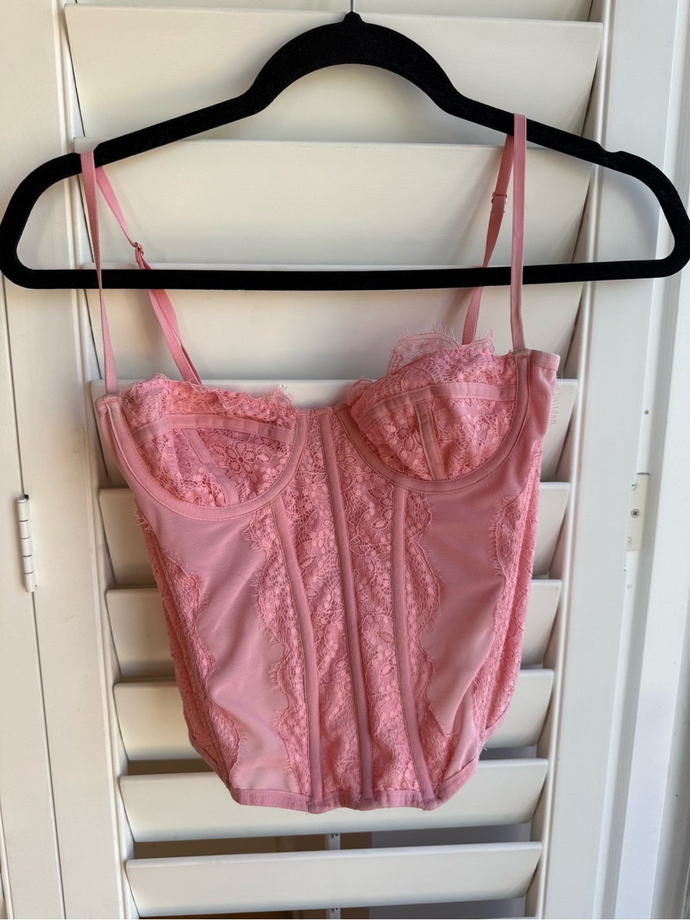 Urban Outfitters Pink Lace Bustier Corset
